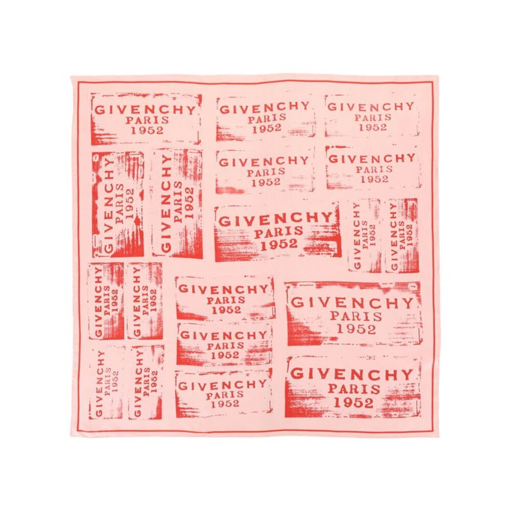 Givenchy Patchwork Stamp Silk Scarf Womens
